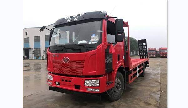 國六解放J6單橋平板運輸車