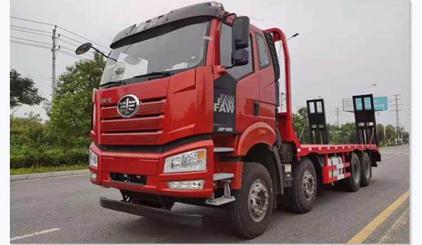 國六解放J6前四后八平板運輸車