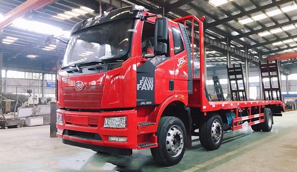 國六解放J6前四后四平板運輸車