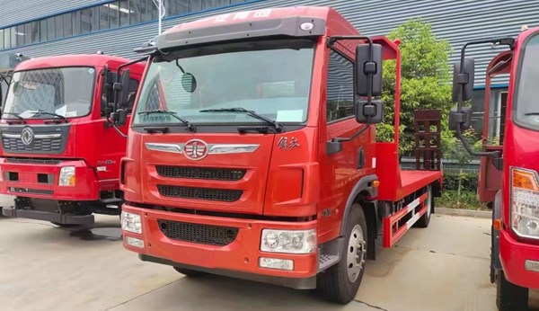 國六解放龍V單橋平板運輸車