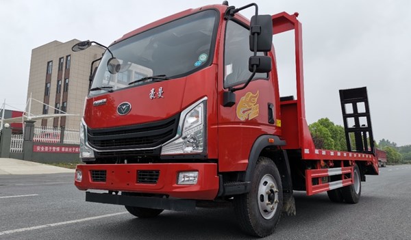 國六藍牌重汽豪曼平板運輸車