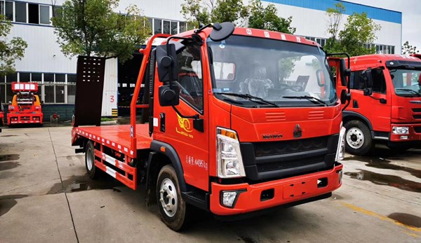 國六重汽豪沃藍牌平板運輸車